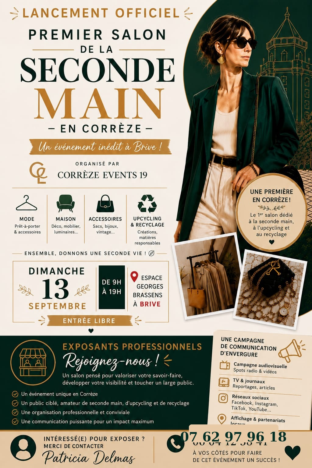 Affiche officielle du Premier Salon de la Seconde Main en Corrèze